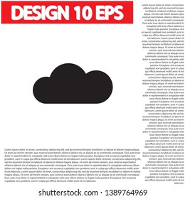 Vector icon scloud 10 EPS . Lorem Ipsum Illustration design