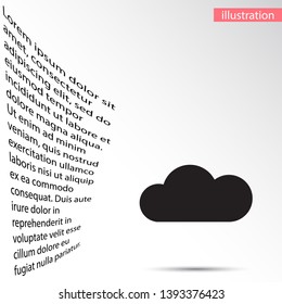 Vector icon scloud 10 EPS . Lorem Ipsum Illustration design