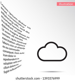 Vector icon scloud 10 EPS . Lorem Ipsum Illustration design