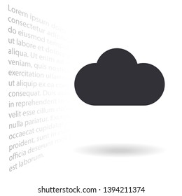 Vector icon scloud 10 EPS . Lorem Ipsum Illustration design