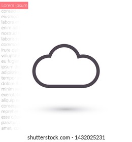Vector icon scloud 10 EPS . Lorem Ipsum Illustration design