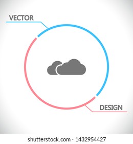 Vector icon scloud 10 EPS . Lorem Ipsum Illustration design