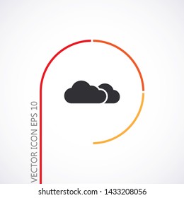Vector icon scloud 10 EPS . Lorem Ipsum Illustration design