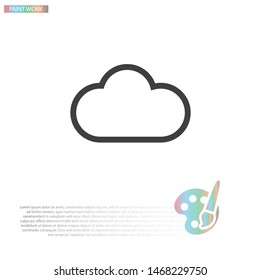 Vector icon scloud 10 EPS . Lorem Ipsum Illustration design