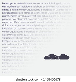 Vector icon scloud 10 EPS . Lorem Ipsum Illustration design