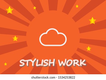 Vector icon scloud 10 EPS . Lorem Ipsum Illustration design