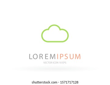 Vector icon scloud 10 EPS . Lorem Ipsum Illustration design