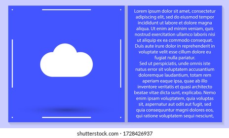 Vector icon scloud 10 EPS . Lorem Ipsum Illustration design