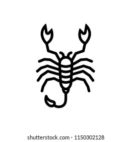 Vector icon for  scorpion