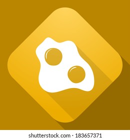 Vector icon of Scrambled Eggs with a long shadow