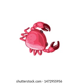 vector icon of sea crab isolated on white eps 10