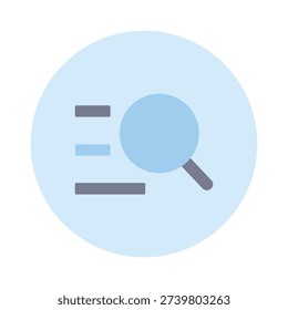 Vector icon of Search and Manage icon fot UI_Circle Flat Icon