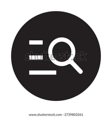 Vector icon of Search and Manage icon fot UI_Circle Glyph Icon