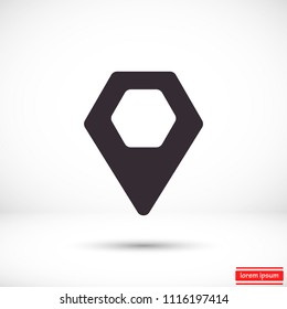 Vector icon search map 10 EPS