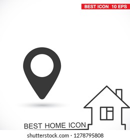 Vector icon search map 10 EPS
