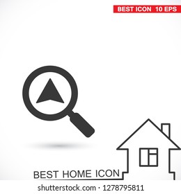Vector icon search map 10 EPS