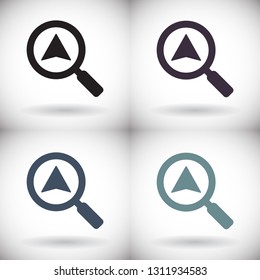 Vector icon search map 10 EPS