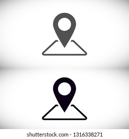 Vector icon search map 10 EPS