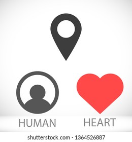 Vector icon search map 10 EPS