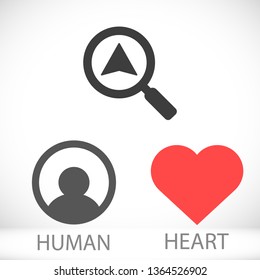 Vector icon search map 10 EPS