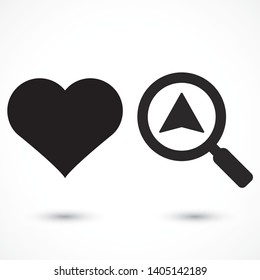 Vector icon search map 10 EPS . Lorem Ipsum Illustration design