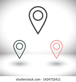 Vector icon search map 10 EPS