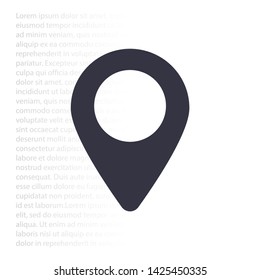 Vector icon search map 10 EPS . Lorem Ipsum Illustration design