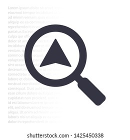 Vector icon search map 10 EPS . Lorem Ipsum Illustration design