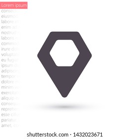 Vector icon search map 10 EPS . Lorem Ipsum Illustration design