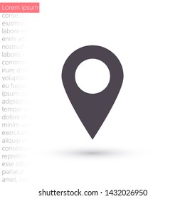 Vector icon search map 10 EPS . Lorem Ipsum Illustration design
