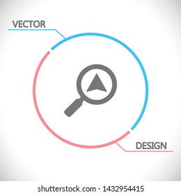 Vector icon search map 10 EPS . Lorem Ipsum Illustration design