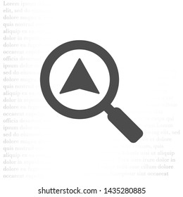 Vector icon search map 10 EPS . Lorem Ipsum Illustration design