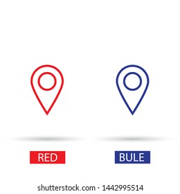 Vector icon search map 10 EPS