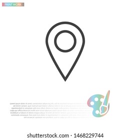 Vector icon search map 10 EPS
