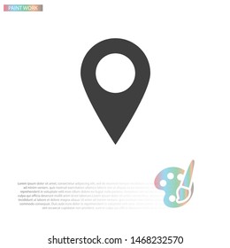 Vector icon search map 10 EPS . Lorem Ipsum Illustration design