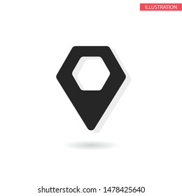 Vector icon search map 10 EPS . Lorem Ipsum Illustration design