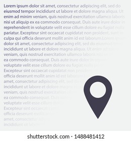 Vector icon search map 10 EPS . Lorem Ipsum Illustration design