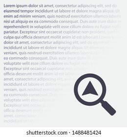 Vector icon search map 10 EPS . Lorem Ipsum Illustration design