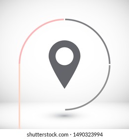Vector icon search map 10 EPS . Lorem Ipsum Illustration design