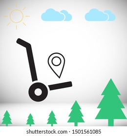 Vector icon search map 10 EPS