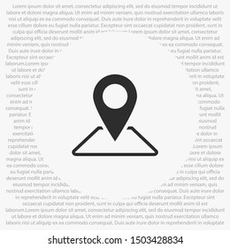 Vector icon search map 10 EPS . Lorem Ipsum Illustration design