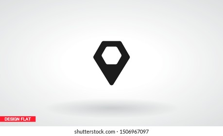 Vector icon search map 10 EPS . Lorem Ipsum Illustration design