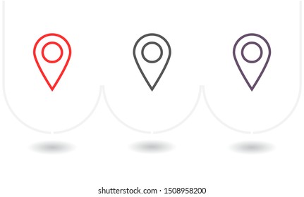 Vector icon search map 10 EPS