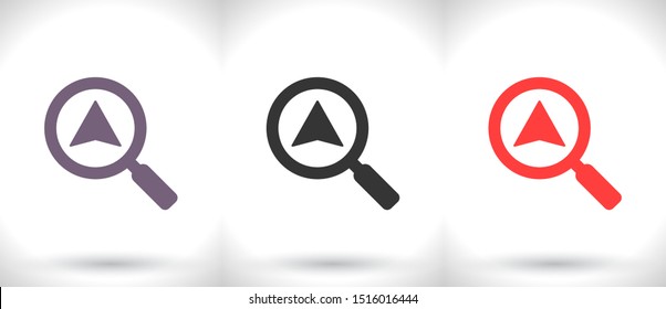 Vector icon search map 10 EPS . Lorem Ipsum Illustration design
