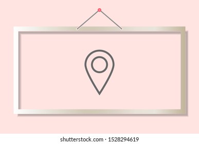 Vector icon search map 10 EPS