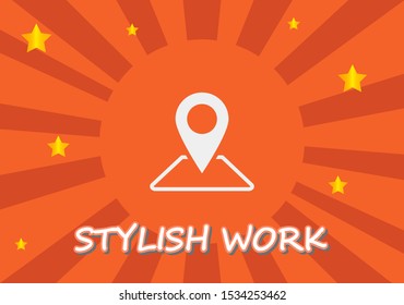 Vector icon search map 10 EPS . Lorem Ipsum Illustration design