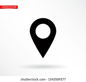 Vector icon search map 10 EPS . Lorem Ipsum Illustration design