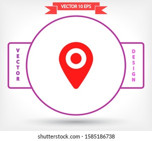 Vector icon search map 10 EPS . Lorem Ipsum Illustration design