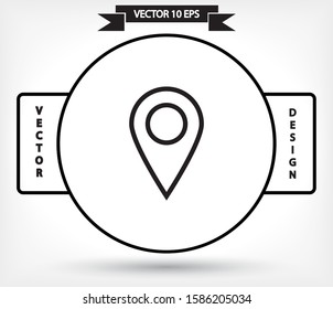 Vector icon search map 10 EPS