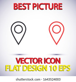 Vector icon search map 10 EPS